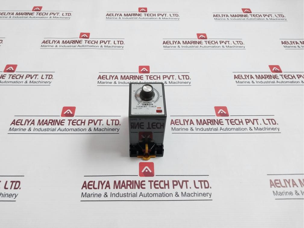 Omron Stp-n Subminy Timer With Socket 8Pfa 0-60/72 Seconds 250Vac 50/60Hz 7.5A