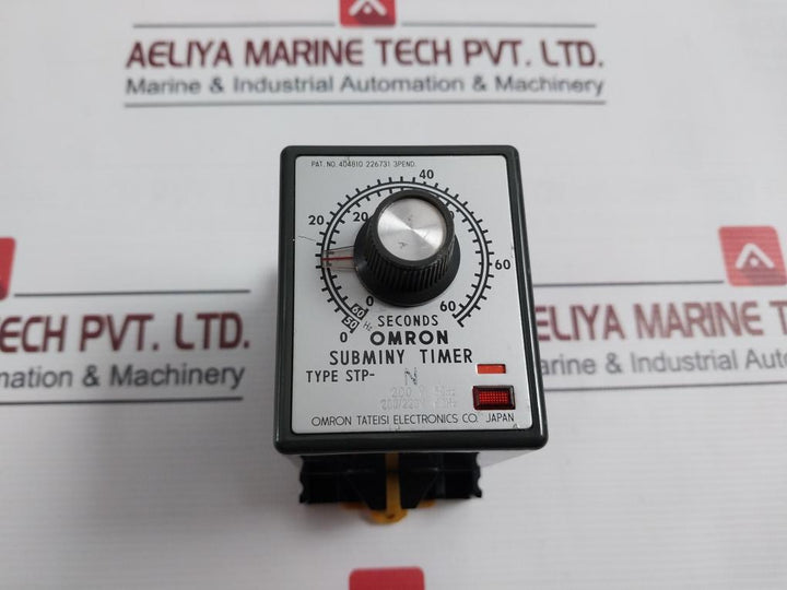Omron Stp-n Subminy Timer With Socket 8Pfa 0-60/72 Seconds 250Vac 50/60Hz 7.5A