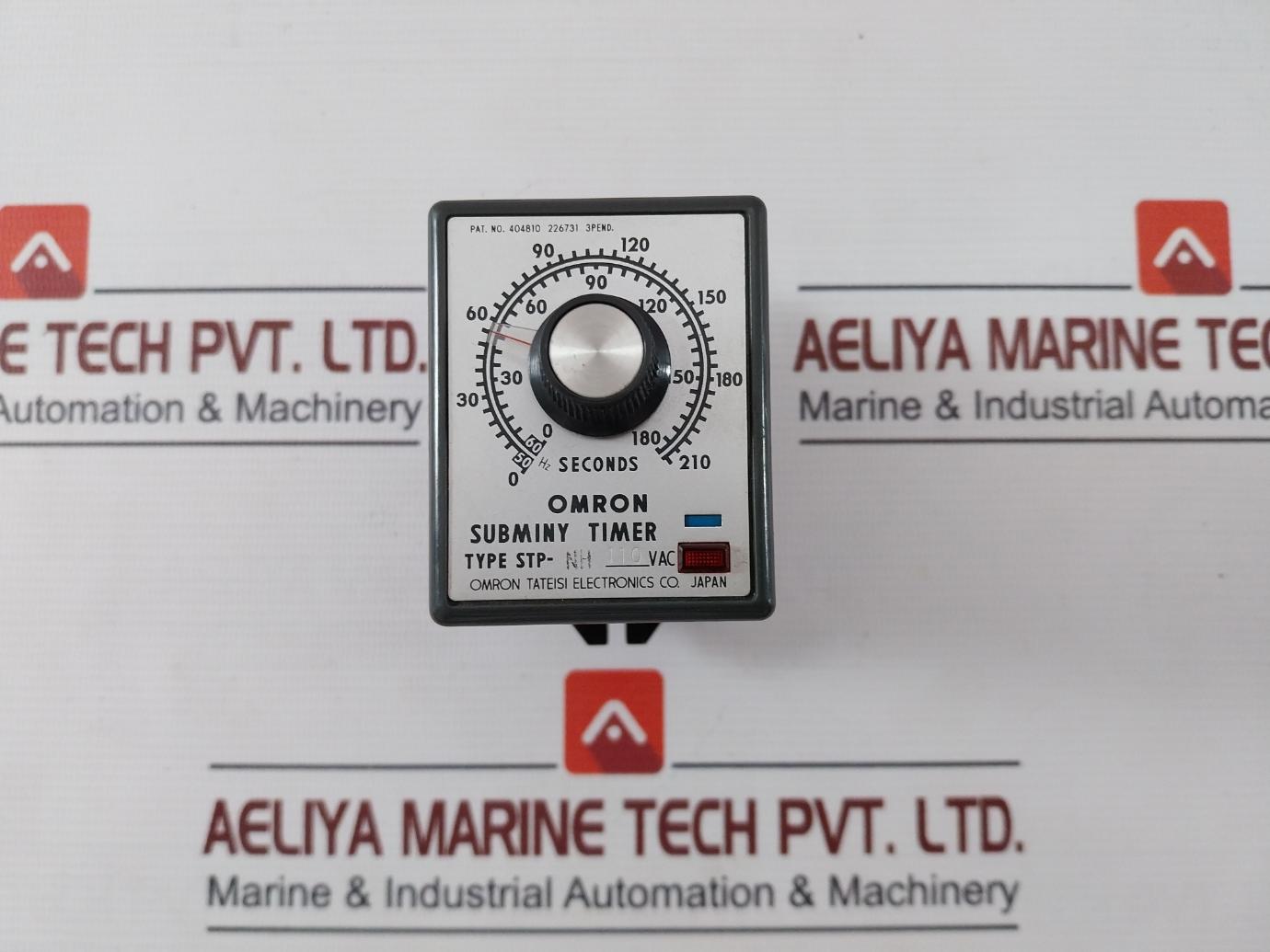 Omron Stp-nh Subminy Timer 110Vac 220Vac 50/60Hz 6Va 0-180 Seconds, 0-210 Sec