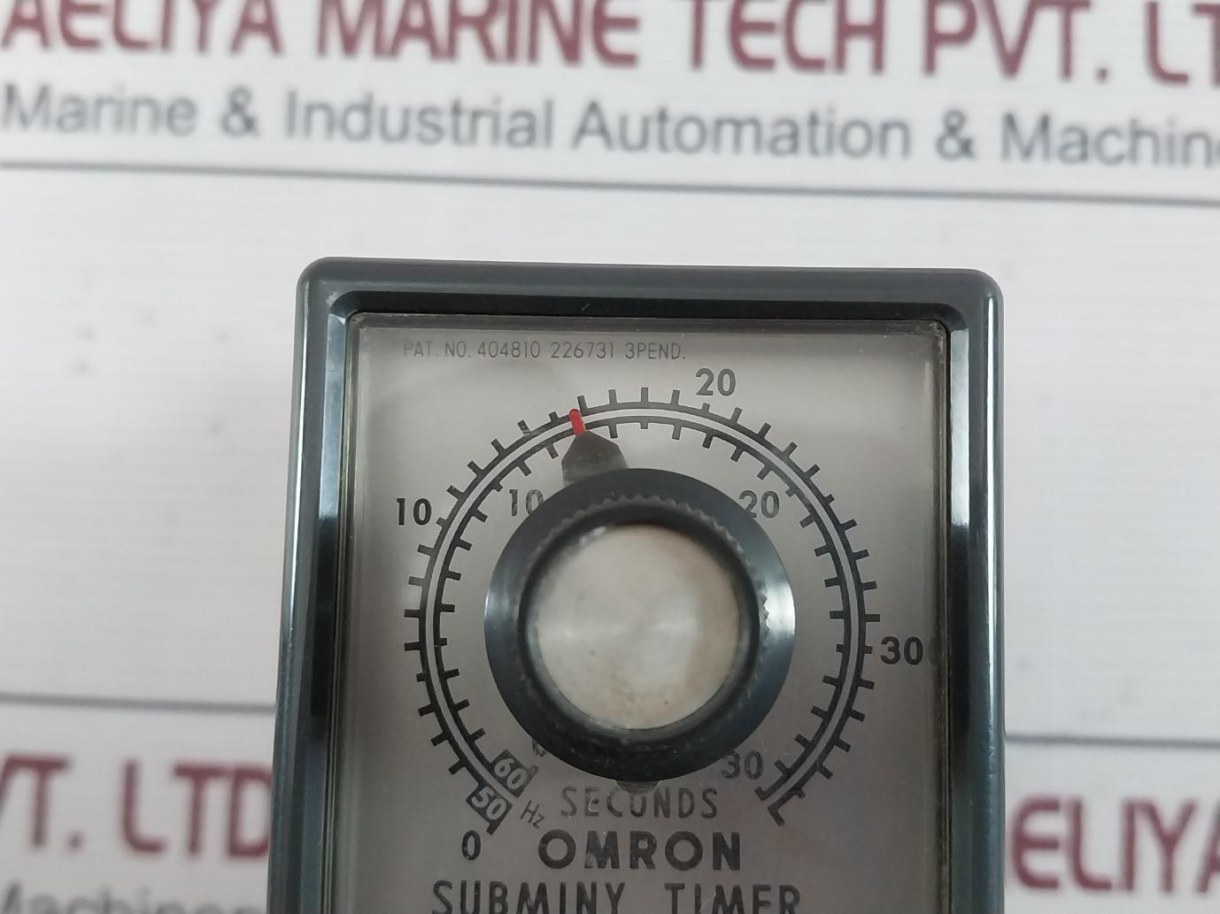 Omron Stp-nm Subminy Time Delay Relay With Base Pat. No. 404810 226731 3Pend