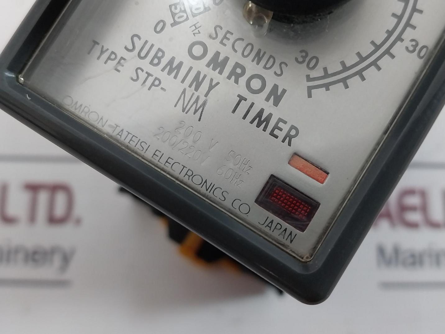 Omron Stp-nm Subminy Time Delay Relay With Base Pat. No. 404810 226731 3Pend