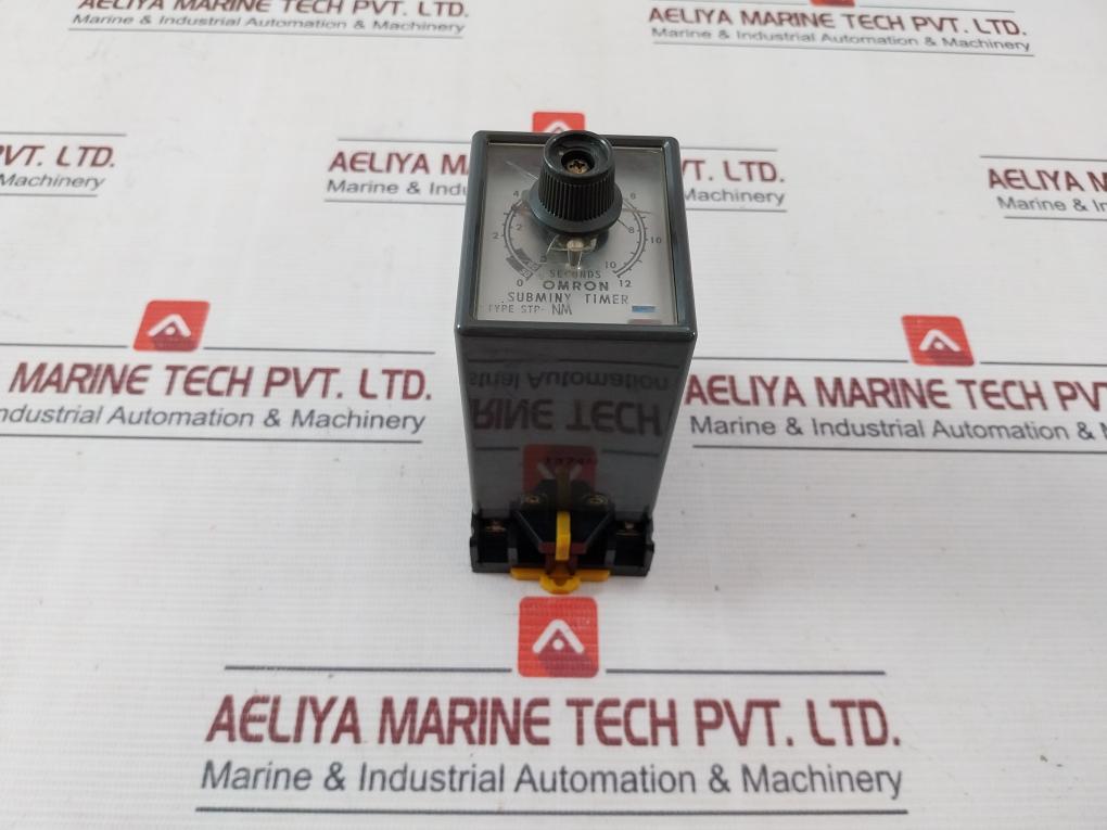 Omron Stp-nm Subminy Timer W/ Socket Base 8Pfa 0-12 Seconds 100/110V 50/60Hz 3A
