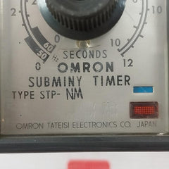 Omron Stp-nm Subminy Timer W/ Socket Base 8Pfa 0-12 Seconds 100/110V 50/60Hz 3A