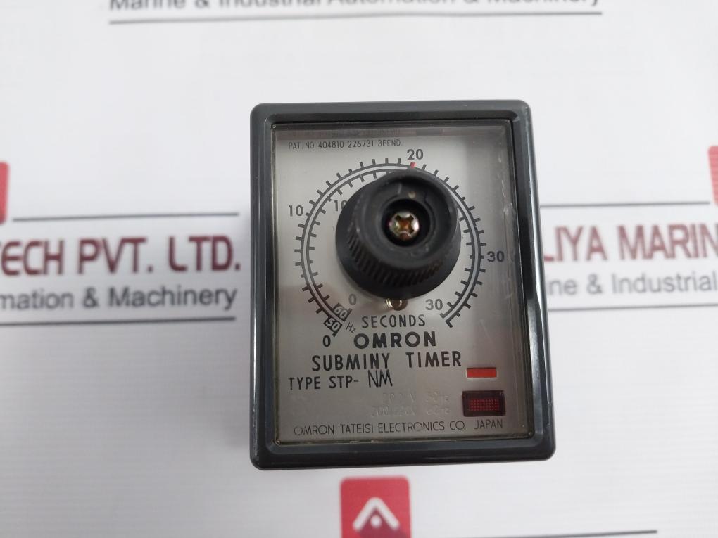 Omron Stp-nm Subminy Timer With Base 8Pfa 0-30/36Seconds 200V 50Hz 200/220V 60Hz