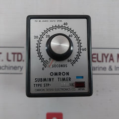 Omron Stp Subminy Timer 0-60/72 Seconds 110Vac 220Vac 50/60Hz
