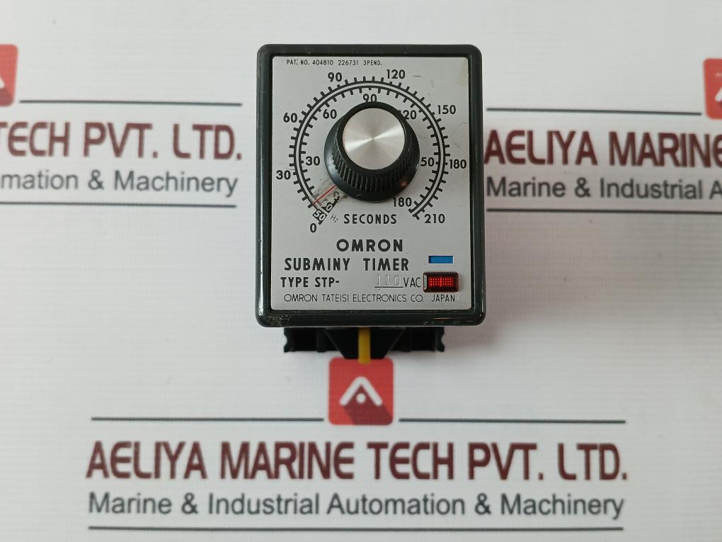 Omron Stp Subminy Timer With Base 0 To 210 Seconds 220Vac 50/60Hz 3A