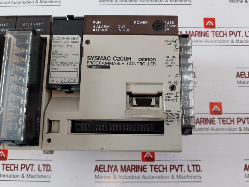 Omron Sysmac C200h-cpu21-e , C200h-id212, C200h-me831 Plc Module Rack