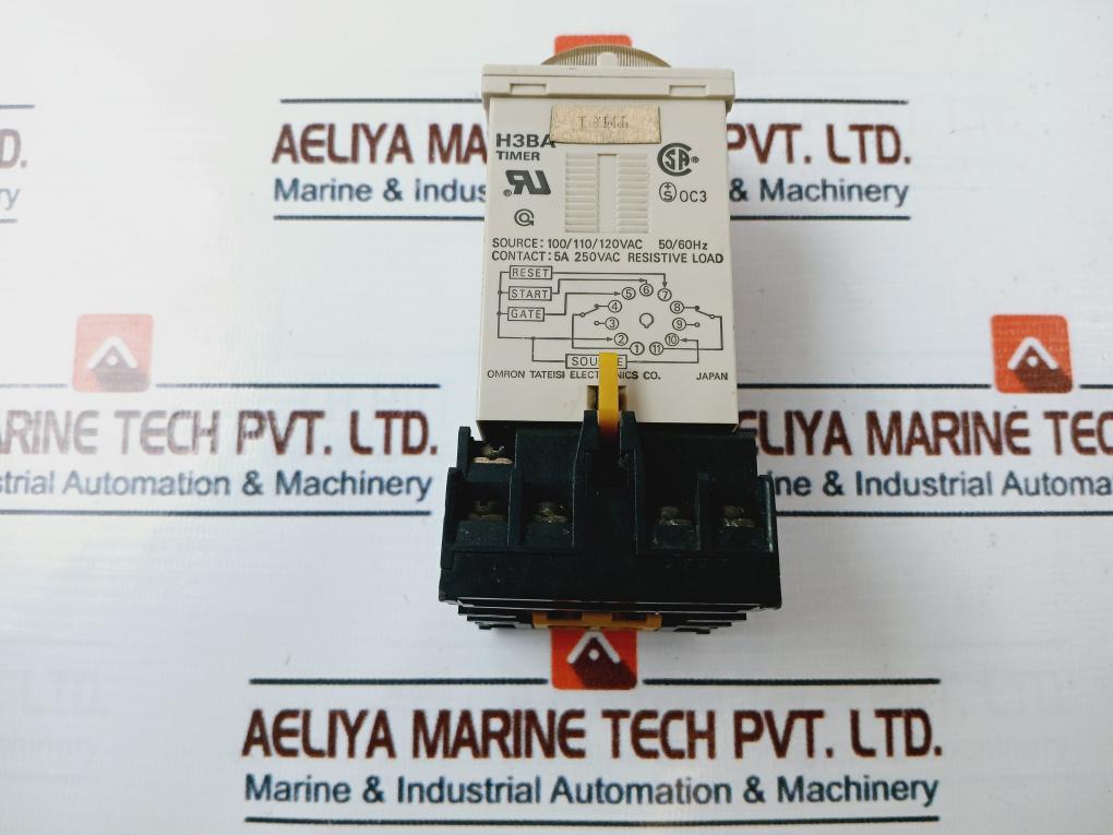 Omron Tateisi H3Ba Timer With Base 100/110/120Vac 50/60Hz