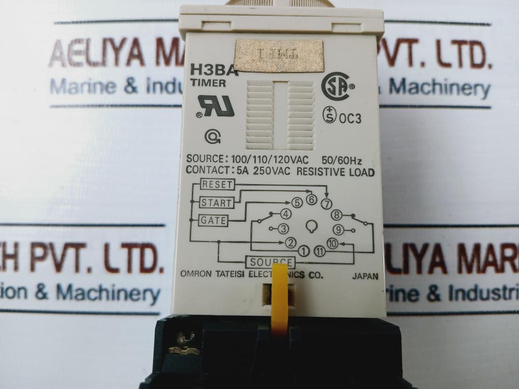 Omron Tateisi H3Ba Timer With Base 100/110/120Vac 50/60Hz