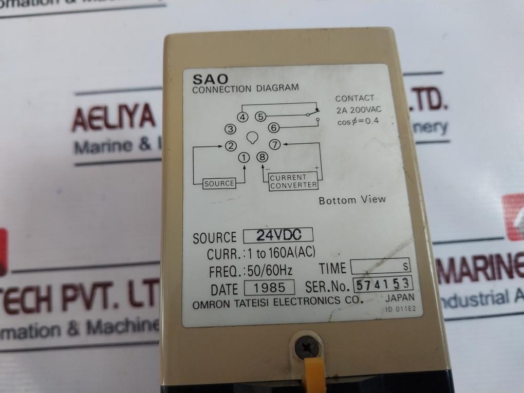 Omron Tateisi Sao-s Current Sensor With Base 24vdc 50/60hz