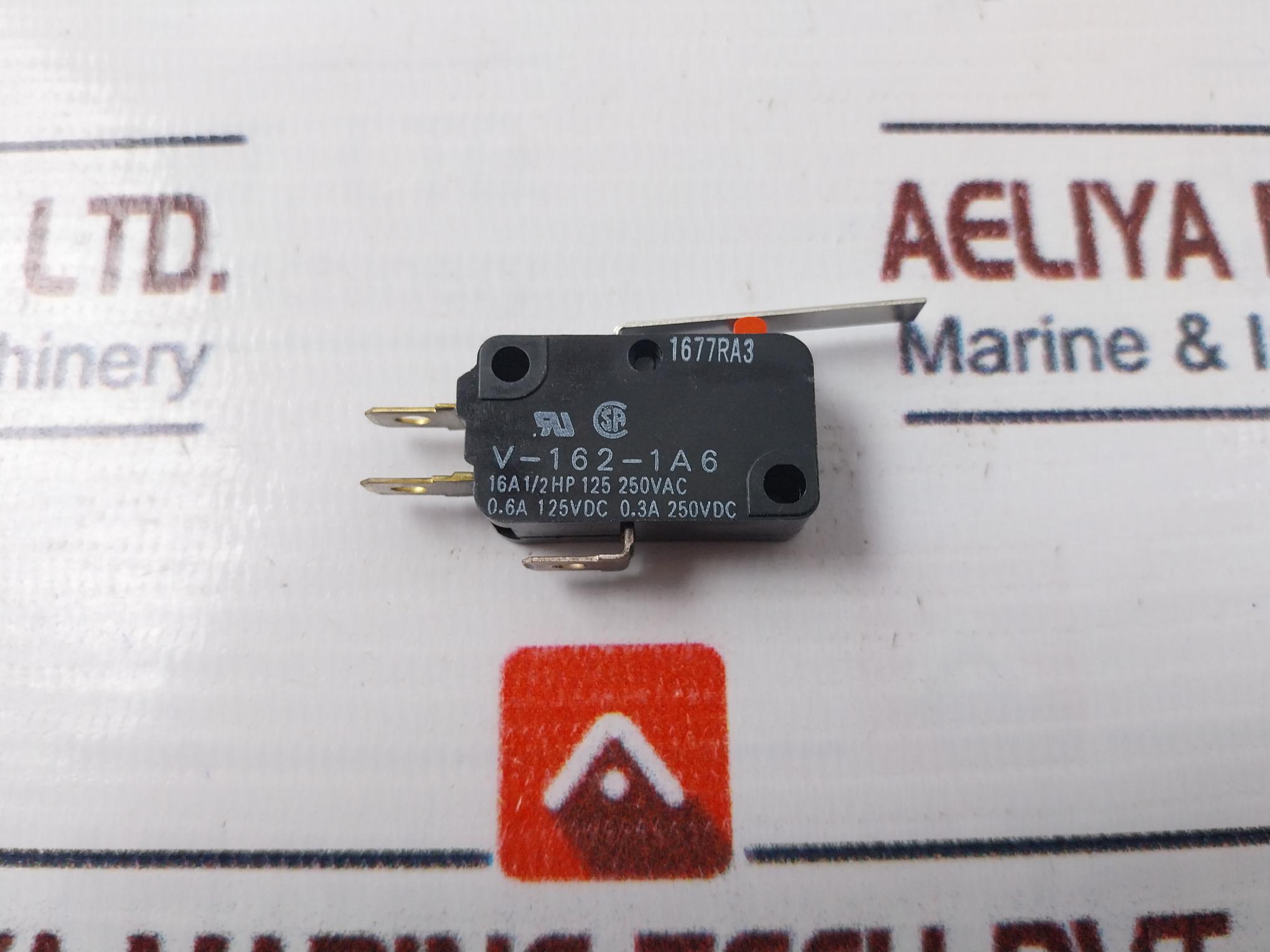 Lot of 3X Omron V-162-1a6 Small Basic Switch 16a 250vac