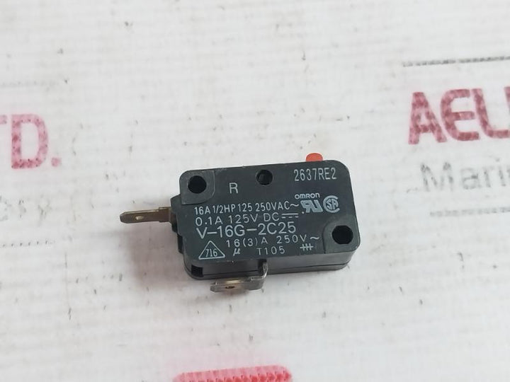 Lot of 2X OMRON V-16G-2C25 Microswitch Miniature Pin Plunger 0.1A 125V DC