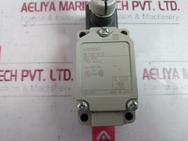 Omron Wlca2-2-q Single Roller Limit Switch Adjustable Angle 2A 250Vac