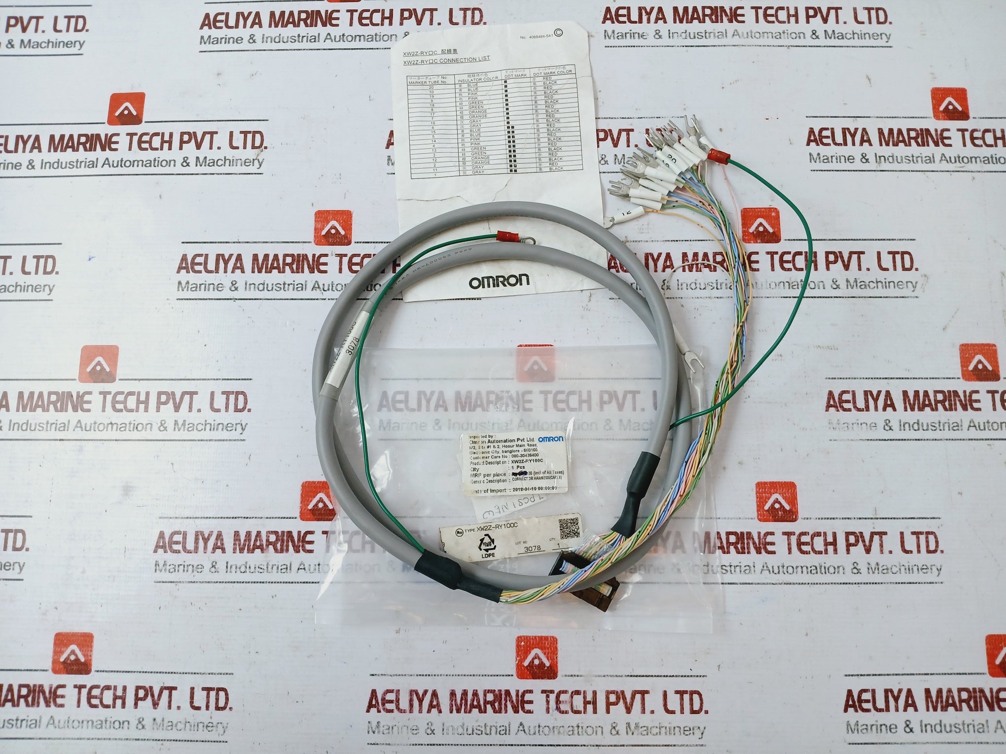 Omron Xw2Z-ry100C I/O Connection Cable