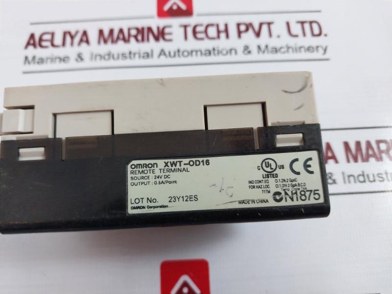 Omron Xwt-od16 Remote Terminal 24V Dc Source 0.5A/Point 