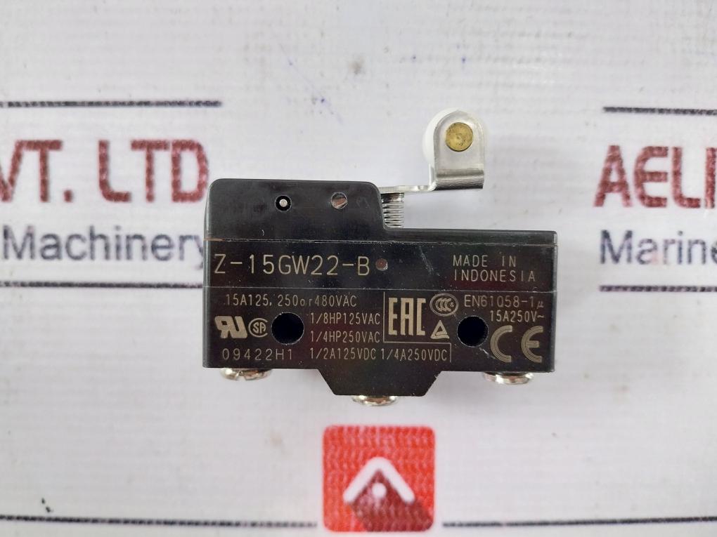 Omron Z-15gw22-b General-purpose Basic Switch 15a 125, 250 Or 480vac