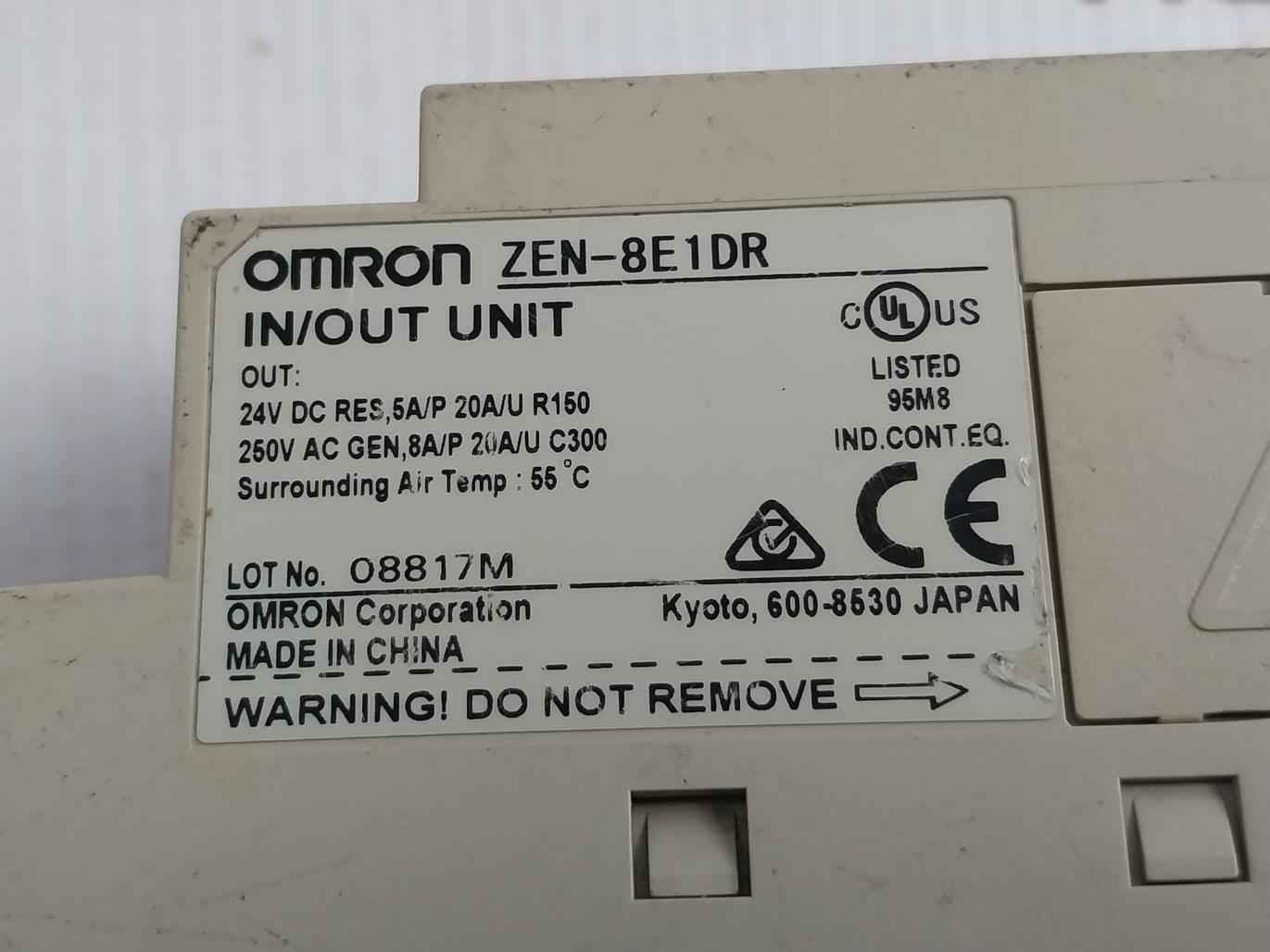 Omron Zen-8e1dr Expansion Input/output Module Dc12-24v 2w