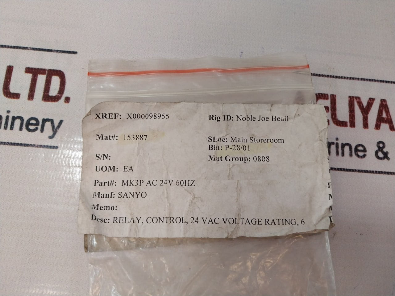 Omron Mk3P Control Relay 24V Ac 60 Hz