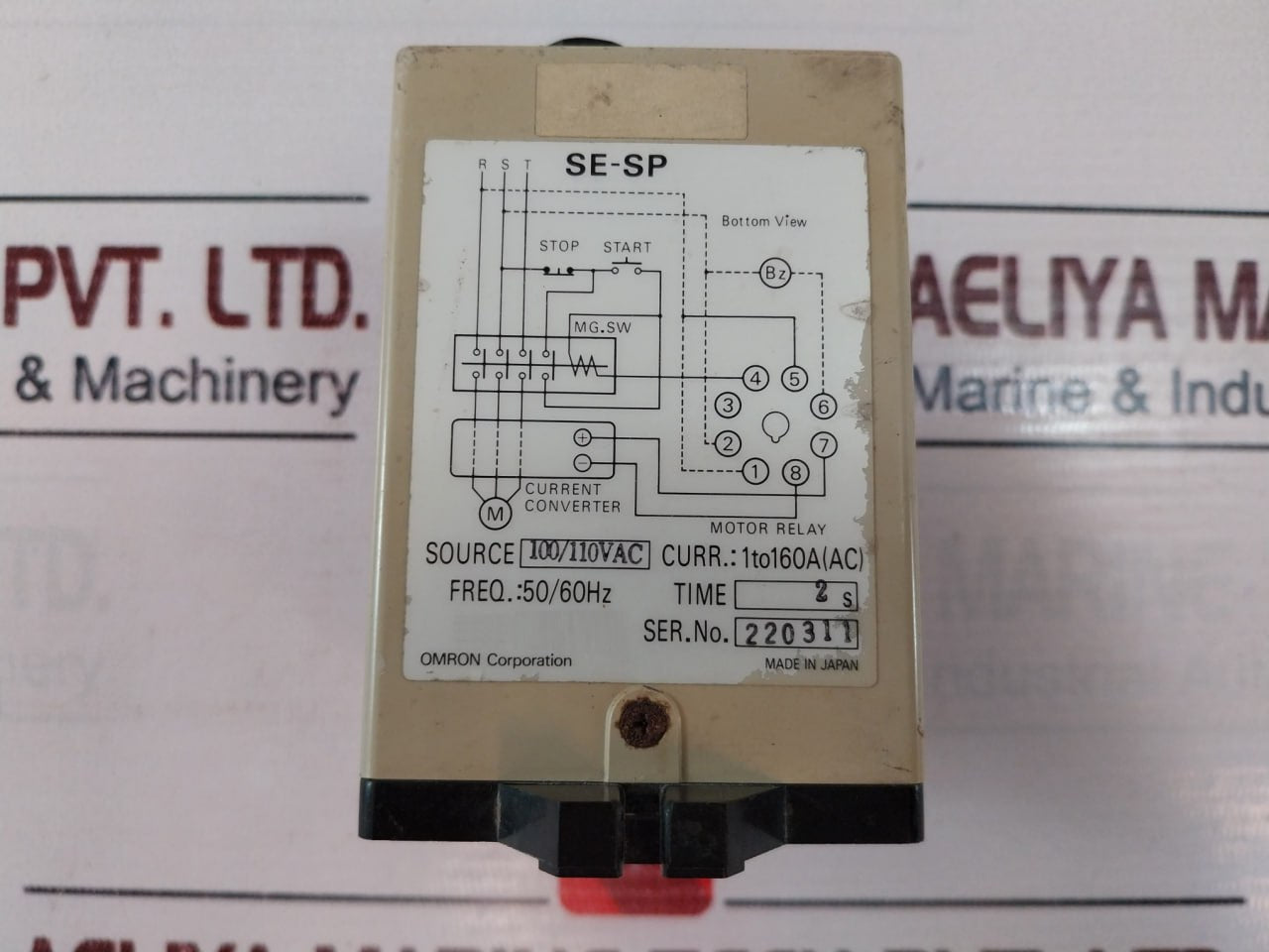 Omron Se-sp1 Motor Relay 100/110 Vac 50/60Hz