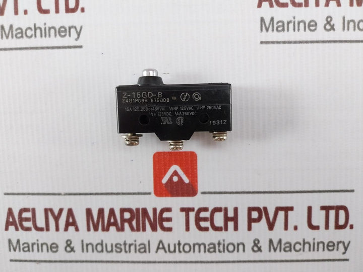 Omron Z-15Gd-b Micro Switch 15A, 250 Vdc