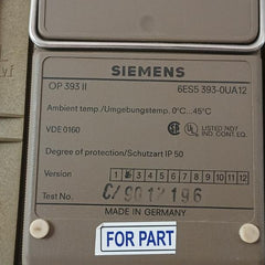 Operator Panel 6Es5 393-0Ua12 Siemens Ip50