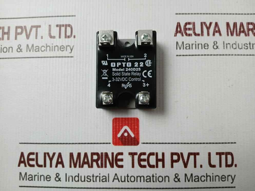Opto 22 240d25 Solid State Relay 3-32 Vdc