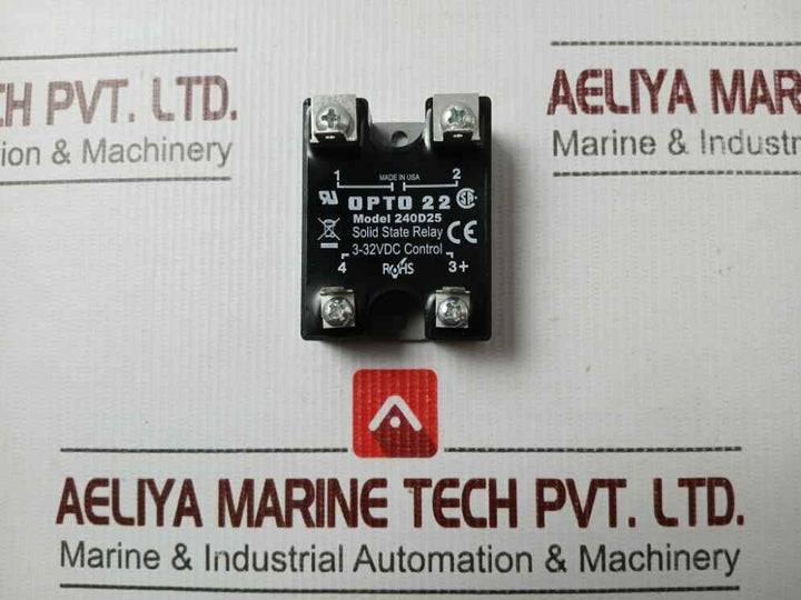 Opto 22 240d25 Solid State Relay 3-32 Vdc