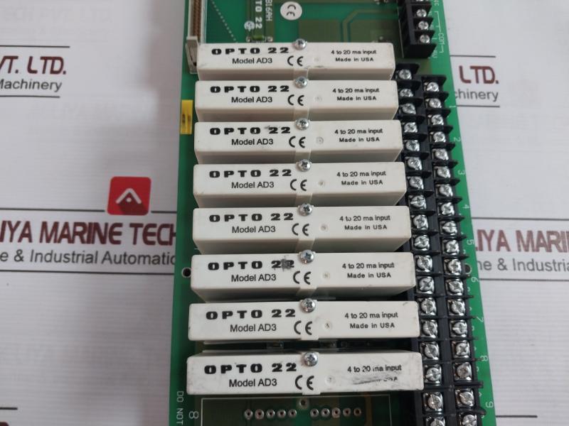 Opto 22 Pb16Ah 16-channel Analog I/O Mounting Rack Ad3 4 To 20Ma 94V-0