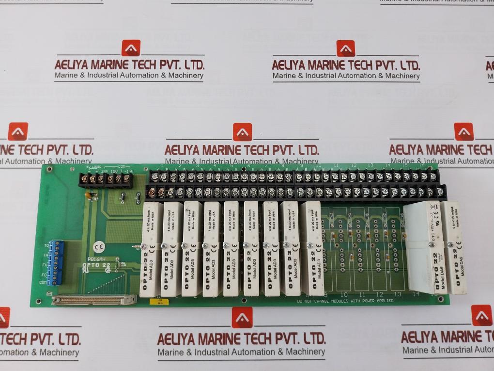 Opto 22 Pb16Ah Analog I/O Mounting Rack 001774J 1201 94V-0 4 To Ma