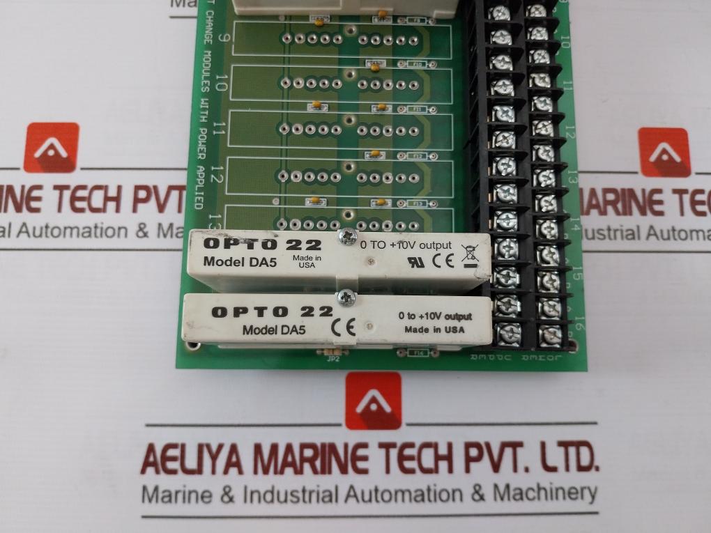 Opto 22 Pb16Ah Analog I/O Mounting Rack 001774J 1201 94V-0 4 To Ma