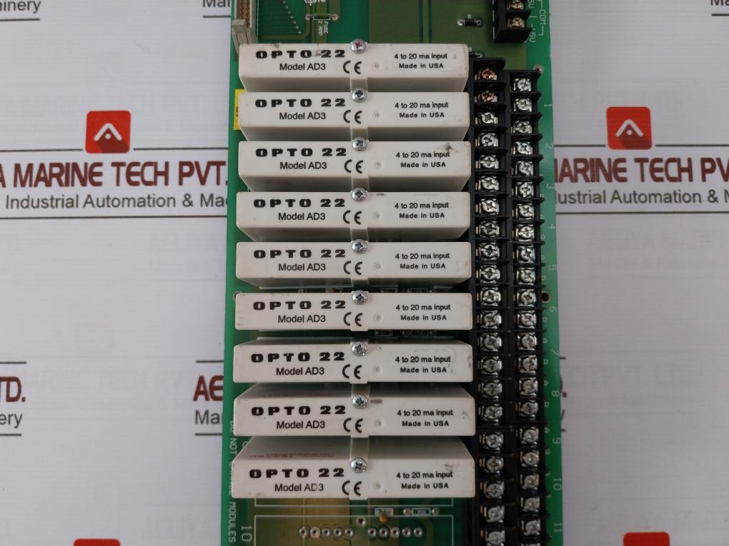 Opto 22 Pb16Ah Analog I/O Mounting Rack 001774J 1201 94V-0 4 To Ma