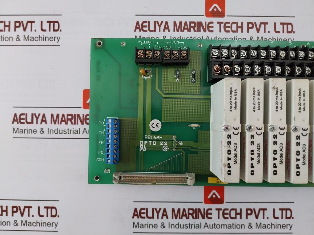 Opto 22 Pb16Ah Analog I/O Mounting Rack 001774J 1201 94V-0 4 To Ma