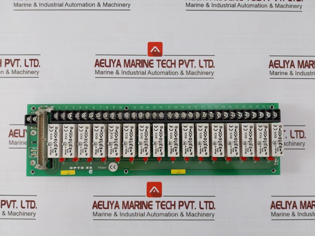 Opto 22 Pb16H 16-channel Rack With Header Connector 3802 94V-0 Idc5 F1