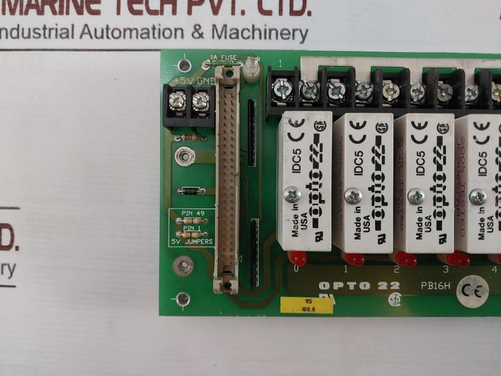 Opto 22 Pb16H 16-channel Rack With Header Connector Idc5 94V-0