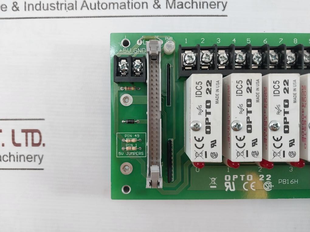 Opto 22 Pb16H 16-channel Rack With Header Connector Idc5 94V-0 001820E