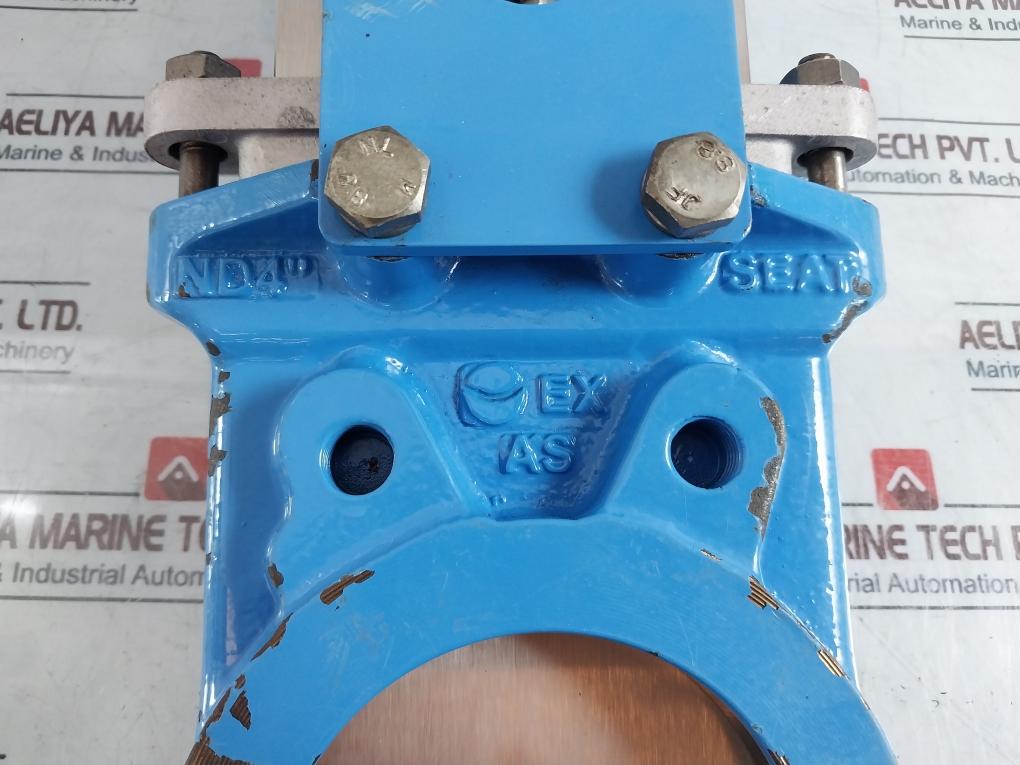 Orbinox Ex04 Knife Gate Valve Dn100 With Handwheel Actuator Gjl250