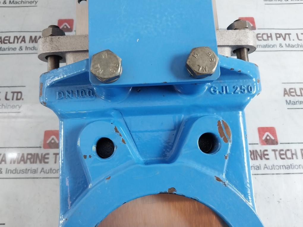 Orbinox Ex04 Knife Gate Valve Dn100 With Handwheel Actuator Gjl250