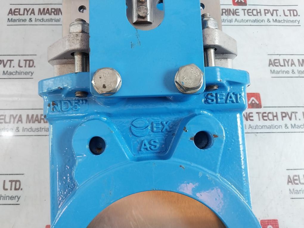 Orbinox Ex04 Knife Gate Valve Dn125 With Handwheel Actuator Gjl250