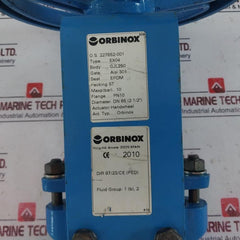 Orbinox Ex04 Knife Gate Valve Dn65 Pn10 Handwheel Actuator