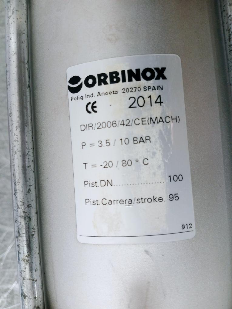 Orbinox Ex04 Knife Gate Valve Dn 80 Pn10 3.5/10 Bar Aisi 304 Stainless Steel