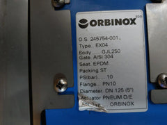 Orbinox Ex04 Knife Gate Valve Gjl250 Pn10 Dn125