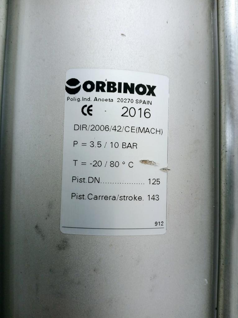 Orbinox Ex04 Knife Gate Valve Gjl250 Pn10 Dn125