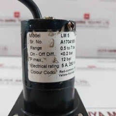 Orion 0.5 To 7 Bar Pressure Switch Lm 5