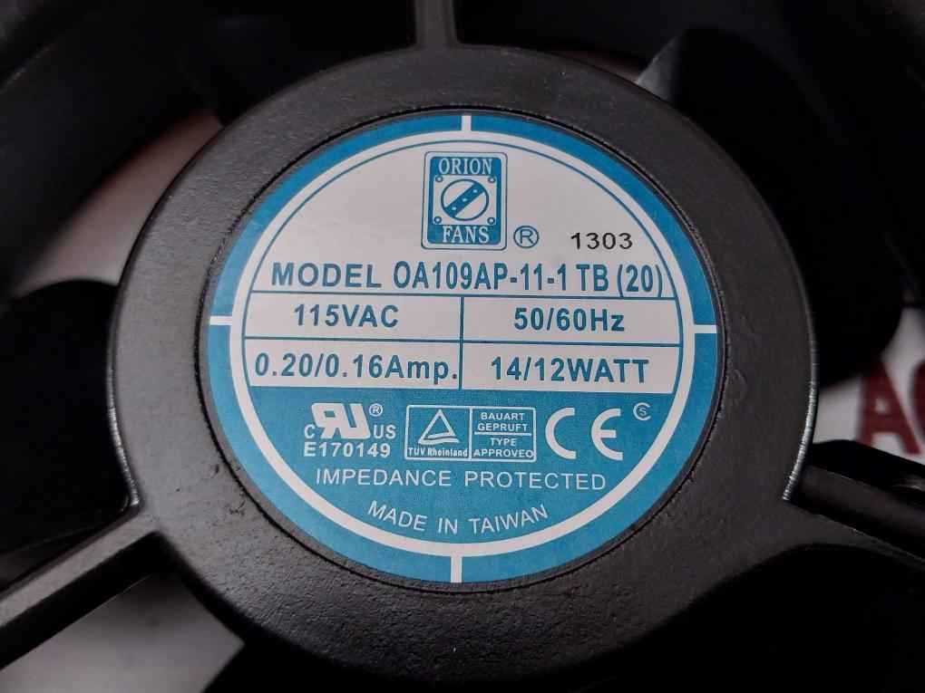 Orion Fans Oa109Ap-11-1Tb (20) Ac Cooling Fan 115Vac 50/60Hz