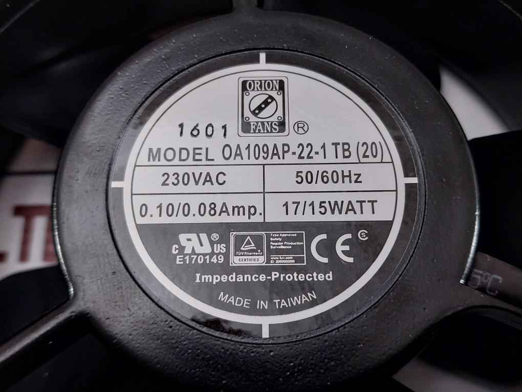 Orion Fans Oa109Ap-22-1Tb Ac Cooling Fan 230Vac 50/60Hz
