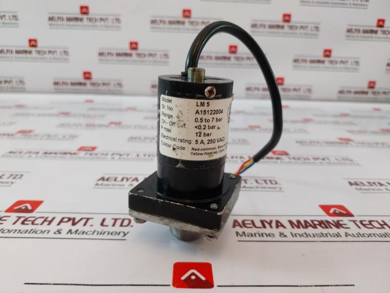 Orion Lm 5 Liquid Pressure Switch , 0.5 To 7 Bar Range 5A Electrical Rating