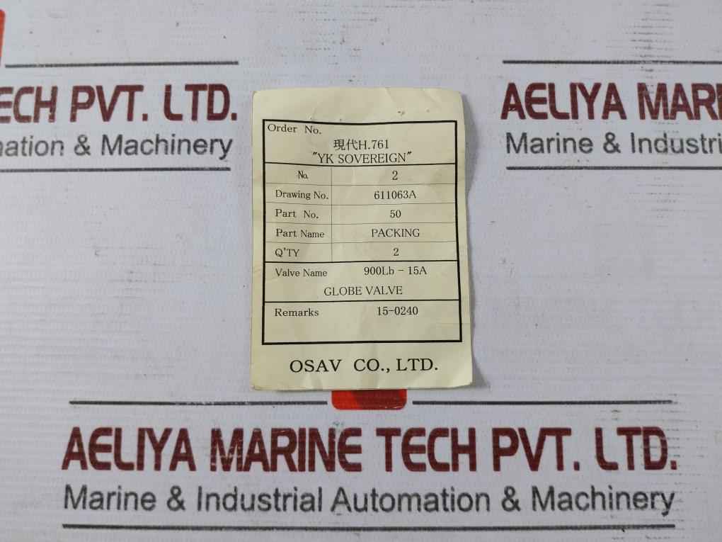 Osaka 50 Emergency Stop Drain Valve Packing For T-12,13