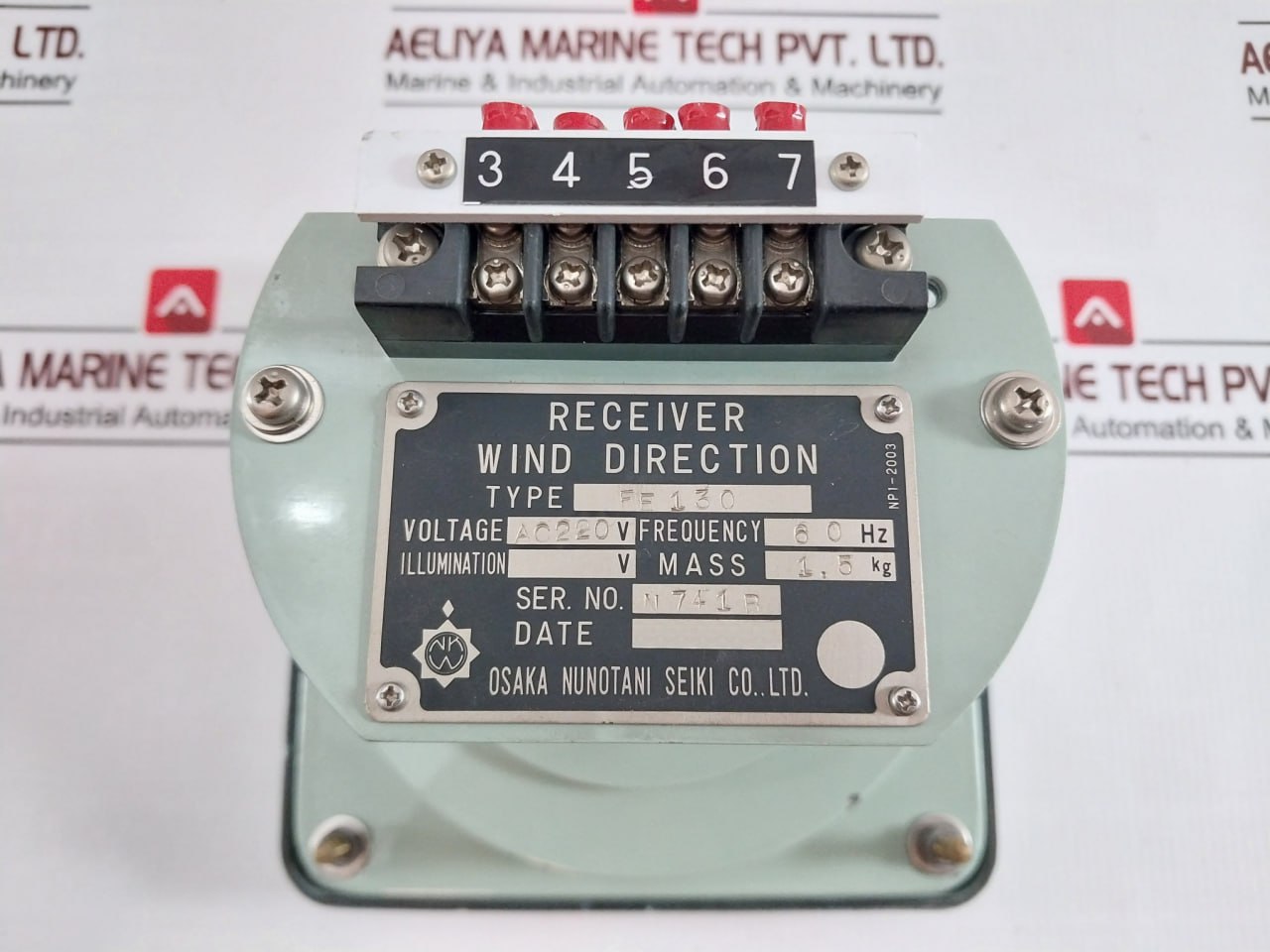 Osaka Nunotani Seiki Fe130 Wind Direction Receiver Ac220V 50/60Hz
