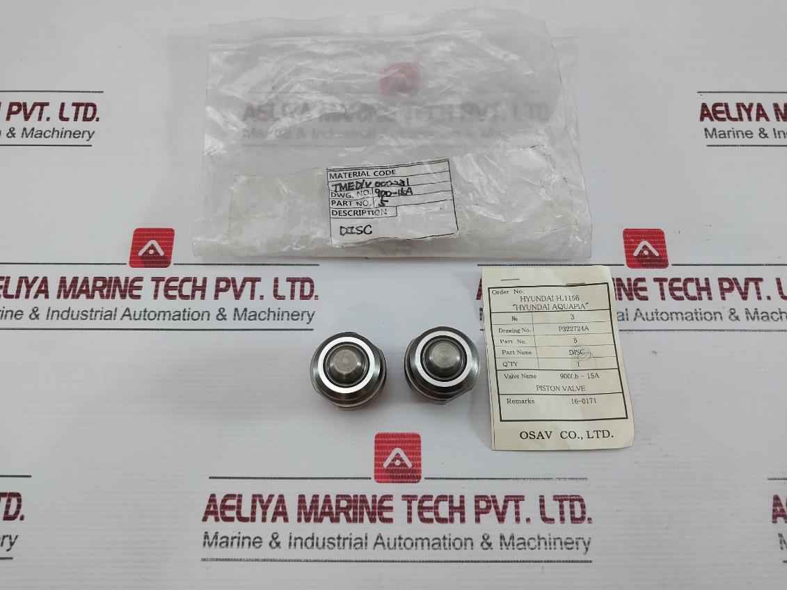 Osav Piston Valve P/No.5 Disc 900Lb-15A