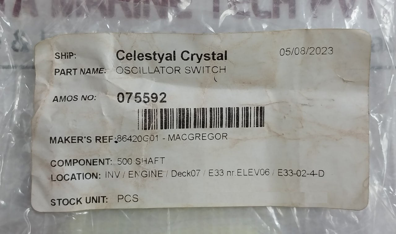 Oscillator Switch Os 6,3 Kone